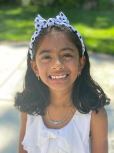 Picture of Shriya Kondoju whose story in the Elementary age category of Guardian Whiskers' Taradiddle Youth Writing Contest received an honorable mention.